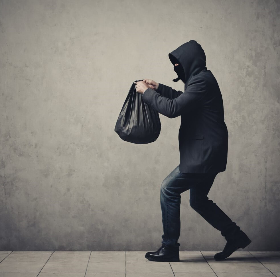 man committing theft